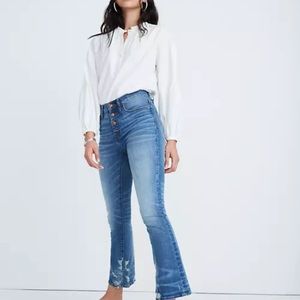 Madewell Petite Cali Demi-Boot Button Front Jeans